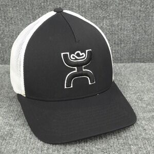 Hooey Hat Cap Mens Black White Small Medium Western Ranch Cowboy Rodeo 3d Logo